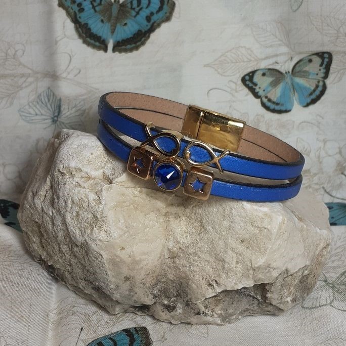 Bracelet Infini bleu