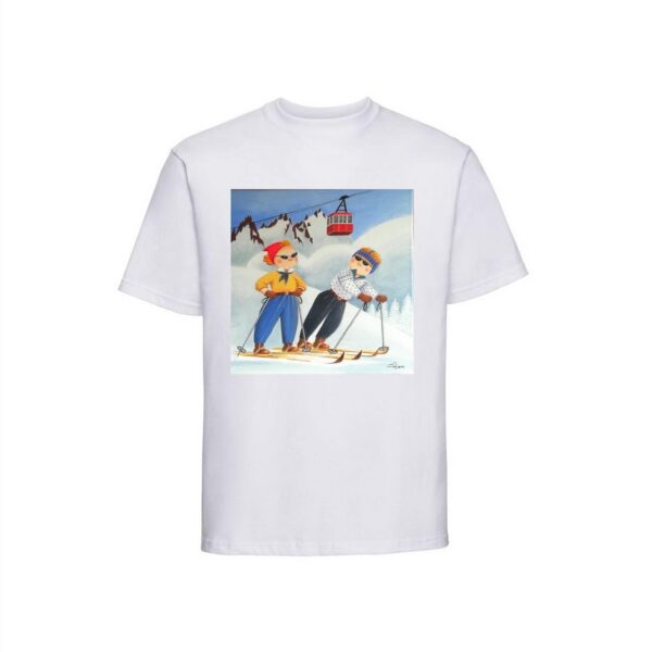 T-shirt Couple skieurs Années 50