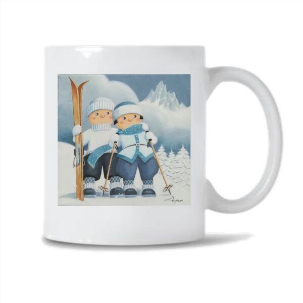 Mug et pot à crayons Couple skieurs 1920